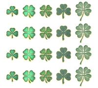Airssory Emaille-Broschen, Motiv: grüne Kleeblätter, für St. Patrick's Day, für Herren und Damen, Kleidung, Schal, Kleid, Rucksack, Hüte, Jacken, Basteldekoration, 20 Stück