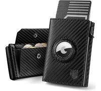 Airtag Wallet Herren XL Münzfach Smart RFID Schutz Portmonee Carbon