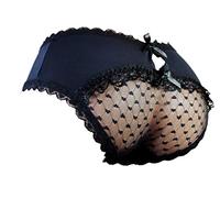 aishani SISSY Pouch Panties Herren Hipster Panty Spitze Bikini Slip Dessous Unterwäsche für Männer - HW, Schwarz, XL