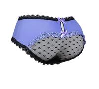 Aishani Sissy Pouch Panties Herren Hipster Spitze Bikini Slip Dessous Unterwäsche, Veilchen, Large