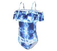 Aisyee Badeanzug Mädchen Kinder Einteiliger Bademode Hawaiian Rüschen Floral Schwimmanzug Badebekleidung Mädchen 152 158/13-14 Jahre