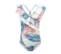 Aisyee Mädchen Badeanzug Kinder Einteiliger Bademode 3-16 Jahre | Off-Shoulder-Design mit Rüschen, luftig & leicht, schnelltrocknend, hautfreundlich, weich & bequem, für Strand, Pool, Urlaub
