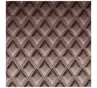 AITAF Polsterstoff PU Kunstleder Kunstleder Gesteppt Kaschiert Meterware Leder Polsterstoff Stoff 6mm Leder Polsterstoff Stoff für Polsterarbeiten, Auto, Kissen, 1,55m Breit(Brown Three-line Diamond)