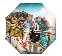 AIVYNA Design Personalisiert Foto Regenschirm,Taschenschirme mit UV-Schutz Regenschirme Sturmfest bis 140 km/h Auf-Zu-Automatik für Paare,Familie,Unisex