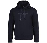 AIX ARMANI EXCHANGE Herren Sweatshirt mit Kapuze - Hoodie, Baumwolle, Logo Dunkelblau L