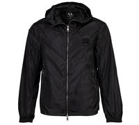 AIX ARMANI EXCHANGE Herren Windjacke - Übergangsjacke mit Kapuze, Blouson, Reißverschluss, Logo XL Schwarz