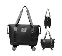 Aizuoni Reisetaschen Mit Rollen, Rollbare Handgepäck Tasche, Sporttasche Mit Rollen, Erweiterbare Weekender Damen, Abnehmbare Rollgepäcktasche |wasserdichte Reisetasche Mit Rollen Und Rollen