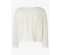 MORE & MORE - Ajour-Pullover mit 3/4 Arm weiß - Gr. - 46