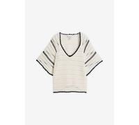 Ajour-Pullover mit Leinenanteil 44/46 (L)