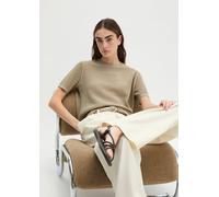 Strickpullover MARC O'POLO "aus Baumwolle-Leinen-Slub-Garn", Damen, Gr. XL, beige (linen beige), Obermaterial: 90% Baumwolle, 10% Leinen, unifarben, Rundhals, Pullover Strickpullover (89582843-XL) lin