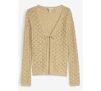 Ajour-Strickjacke aus reiner Baumwolle 40/42 (M)