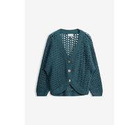Ajour-Strickjacke aus reiner Baumwolle 44/46 (L)