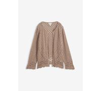 Ajour-Strickjacke aus reiner Baumwolle 44/46 (L)