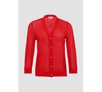 Ajour-Strickjacke aus Viskosemix 38 rot 2168761.3090.38