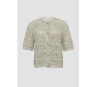 Ajour-Strickjacke mit Glitzereffekt 36 braun 2163668.83X1.36