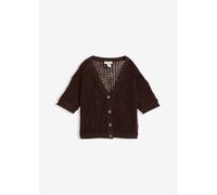 Ajour-Strickjacke mit Leinenanteil 40/42 (M)