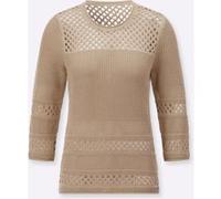 Ajourpullover beige 44