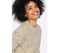Ajourpullover champagner 36