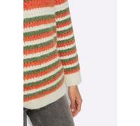 Ajourpullover champagner-khaki-gemustert 50