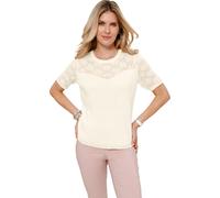 Ajourpullover CLASSIC BASICS "Ajour-Pullover", Damen, Gr. 44, beige (ecru), 100% Polyacryl, unifarben, Pullover (36242058-44) ecru