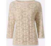 Ajourpullover sand 36