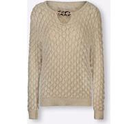 Ajourpullover sand 36