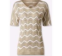 Ajourpullover sand 36