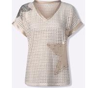 Ajourpullover sand 44