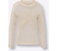 Ajourpullover sand 44