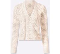 Ajourstrickjacke ecru 46