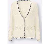 Ajourstrickjacke ecru 52