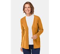 Ajourstrickjacke gelb 42