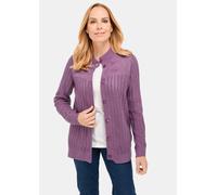 Ajourstrickjacke lila 25
