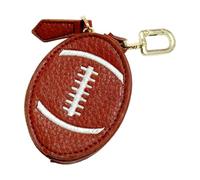 AJTUTUS Sport-Schlüsselanhänger aus PU-Leder mit Haken für Pendler im Freien, Reisezubehör, fußball, One size