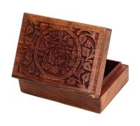 Ajuny Handgefertigte dekorative Schmuckschatulle aus Holz für Frauen Baum des Lebens Design Mehrzweck Andenken Aufbewahrung Organizer, Uhrenbox, Schatzkiste, ideal für Geschenke, 17,8 x 12,7 cm