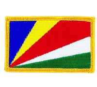 Akachafactory Aufnäher, bestickt, Flagge der Seychellen, zum Aufbügeln, Wappen