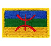 Akachafactory Aufnäher, bestickt, Flagge Kabylie, Algerien, zum Aufbügeln, Wappen