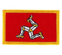 Akachafactory Aufnäher, bestickt, Flagge von Isle of Flag, zum Aufbügeln, Wappen