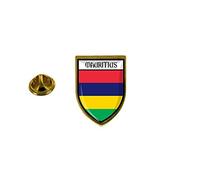 Akachafactory Pin Anstecker Anstecker Anstecker Stadt Flagge Lilien Mauritius
