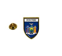 Akachafactory Pin Anstecker Stadt Flagge USA New York - Blau - Unisex