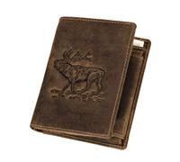 Akah Leder Portemonnaie mit Hirsch Hochformat