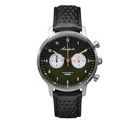 AKERFALK Chronograph Quarz mechanisch Stahl Hybrid Grün Schwarz Weiß Herrenuhr, Armband