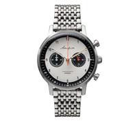 AKERFALK Chronograph Quarz mechanisch Stahl Hybrid Panda Weiß Schwarz Herrenuhr, Armband