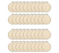 Akfldms 40er-Pack Mini-Stickrahmen Aus, Rund, Kreuzrahmen, Holzrahmen, Präsentationsrahmen, Kreis für DIY-Kunsthandwerk