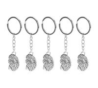 Akfldms 5X Gehirn Keychain Legierungs-Intelligentes IQ Keychain FOB-Ketten-Medizinischer Mensch