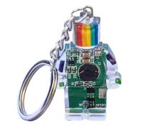 Akfldms Elektronischer Roboterschlüsselkettenharz -Anhängerschlüsselring für Telefonisch Stilvolles Schmuck Grün