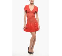 Akkordeonkleid mit V-Ausschnitt in Rot EU 34 / IT 38