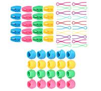 AKLOSIPY 60 Stück Bobbin Thread Buddies Silikon-Halter-Clips, Wiederverwendbare Kunststoff-Spulenhalter Zum Nähen, Sticken, Entwirren von Fadenklemmen für Standard-Spulen, Hält Fäden Ordentlich