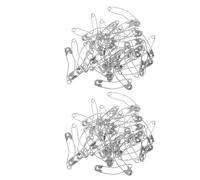 AKOOSY 100 Stück Gebogene Nickelfarbene Quilt-sicherheitsnadeln Rostbeständige Stecknadeln für Nähen Basteln Stofffixierung Vielseitiges Nähzubehör für Heim Ateliergebrauch