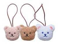 AKOOSY 3 Stück Teiliges Verschleißfeste Cartoon Bär Anhänger Schlüsselanhänger für Schulranzen Geburt Geschenke DIY Charms Material Niedliche Taschen Deko